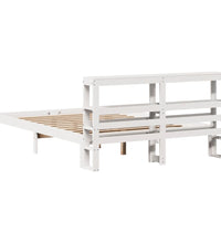 Bettgestell mit Kopfteil ohne Matratze Weiß 140x200 cm