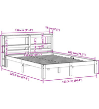Bettgestell mit Kopfteil ohne Matratze 150x200 cm