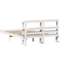 Bettgestell mit Kopfteil ohne Matratze Weiß 150x200 cm