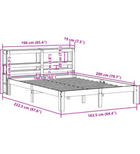 Bettgestell mit Kopfteil ohne Matratze 160x200 cm