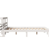 Bettgestell mit Kopfteil ohne Matratze Weiß 160x200 cm