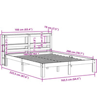 Bettgestell mit Kopfteil ohne Matratze Weiß 160x200 cm