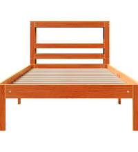 Massivholzbett ohne Matratze Wachsbraun 75x190 cm Kiefernholz