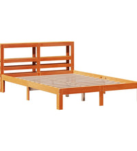 Massivholzbett ohne Matratze Wachsbraun 120x190 cm Kiefernholz