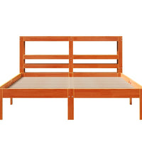 Massivholzbett ohne Matratze Wachsbraun 120x200 cm Kiefernholz