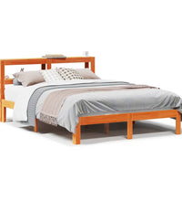 Massivholzbett ohne Matratze Wachsbraun 120x200 cm Kiefernholz