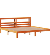 Massivholzbett ohne Matratze Wachsbraun 180x200 Kiefernholz