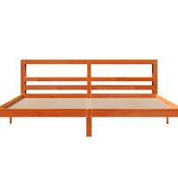 Massivholzbett ohne Matratze Wachsbraun 180x200 Kiefernholz