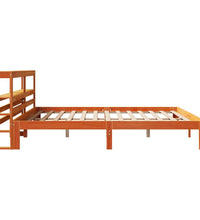 Massivholzbett ohne Matratze Wachsbraun 180x200 Kiefernholz