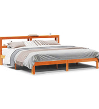 Massivholzbett ohne Matratze Wachsbraun 180x200 Kiefernholz