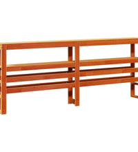 Massivholzbett ohne Matratze Wachsbraun 200x200 Kiefernholz