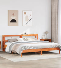 Massivholzbett ohne Matratze Wachsbraun 180x200 Kiefernholz