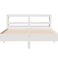 Massivholzbett ohne Matratze Weiß 160x200 Kiefernholz