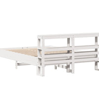 Massivholzbett ohne Matratze Weiß 160x200 Kiefernholz