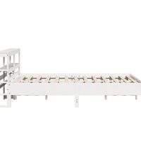 Massivholzbett ohne Matratze Weiß 150x200 cm Kiefernholz