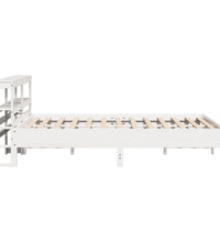 Massivholzbett ohne Matratze Weiß 140x200 cm Kiefernholz