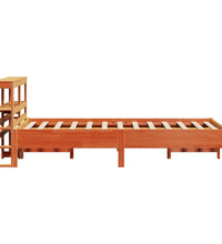 Massivholzbett ohne Matratze Wachsbraun 120x200 cm Kiefernholz