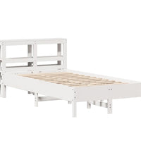 Massivholzbett ohne Matratze Weiß 75x190 cm Kiefernholz