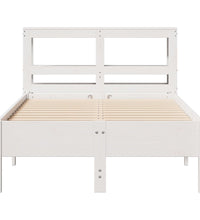 Massivholzbett ohne Matratze Weiß 75x190 cm Kiefernholz