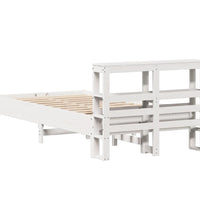 Massivholzbett ohne Matratze Weiß 75x190 cm Kiefernholz