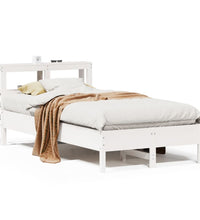 Massivholzbett ohne Matratze Weiß 75x190 cm Kiefernholz