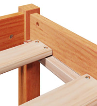 Massivholzbett ohne Matratze Wachsbraun 75x190 cm Kiefernholz