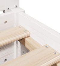 Massivholzbett ohne Matratze Weiß 200x200 cm Kiefernholz