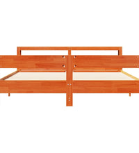 Massivholzbett ohne Matratze Wachsbraun 180x200 Kiefernholz