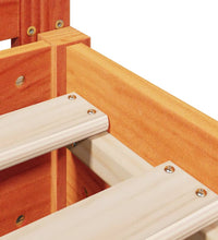 Massivholzbett ohne Matratze Wachsbraun 180x200 Kiefernholz