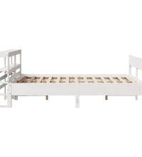 Massivholzbett ohne Matratze Weiß 160x200 Kiefernholz