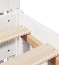 Massivholzbett ohne Matratze Weiß 160x200 Kiefernholz