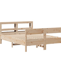 Massivholzbett ohne Matratze 150x200 cm Kiefernholz