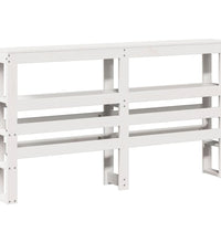 Massivholzbett ohne Matratze Weiß 140x190 cm Kiefernholz