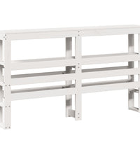 Massivholzbett ohne Matratze Weiß 135x190 cm Kiefernholz