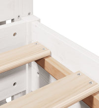 Massivholzbett ohne Matratze Weiß 135x190 cm Kiefernholz