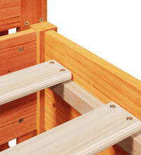 Massivholzbett ohne Matratze Wachsbraun 120x190 cm Kiefernholz