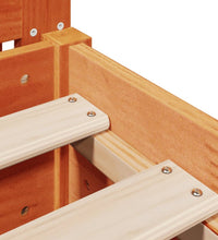 Massivholzbett ohne Matratze Wachsbraun 90x190 cm Kiefernholz