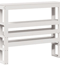 Massivholzbett ohne Matratze Weiß 75x190 cm Kiefernholz