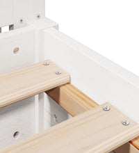 Massivholzbett ohne Matratze Weiß 75x190 cm Kiefernholz