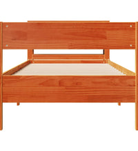 Massivholzbett ohne Matratze Wachsbraun 75x190 cm Kiefernholz