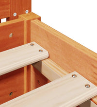 Massivholzbett ohne Matratze Wachsbraun 75x190 cm Kiefernholz