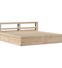 Massivholzbett mit Kopfteil 180x200 cm Kiefer