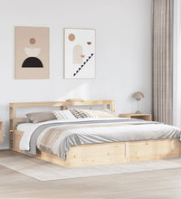 Massivholzbett mit Kopfteil 180x200 cm Kiefer