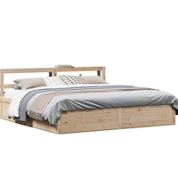 Massivholzbett mit Kopfteil 180x200 cm Kiefer