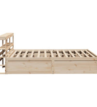 Massivholzbett mit Kopfteil 160x200 cm Kiefer