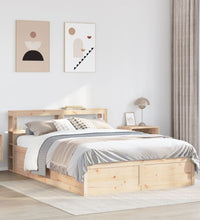 Massivholzbett mit Kopfteil 150x200 cm Kiefer