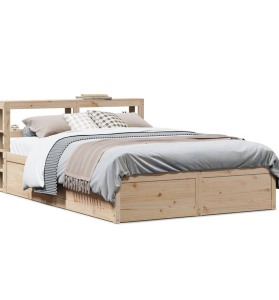 Massivholzbett mit Kopfteil 150x200 cm Kiefer