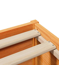 Massivholzbett mit Kopfteil Wachsbraun 150x200 cm Kiefer