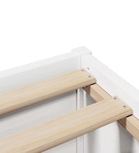 Massivholzbett mit Kopfteil Weiß 140x200 cm Kiefer