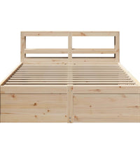 Massivholzbett mit Kopfteil 140x190 cm Kiefer